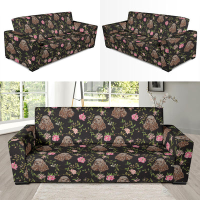 Cocker Pattern Print Design 03 Sofa Slipcover