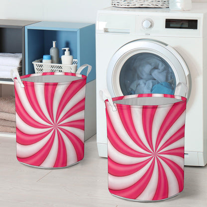 Vortex Twist Swirl Candy Print Laundry Basket