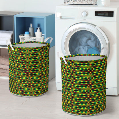African Geometric Print Pattern Laundry Basket