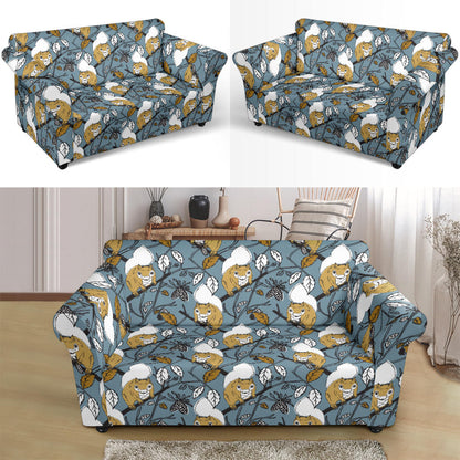 Squirrel Print Design LKS305 Loveseat Couch Slipcover