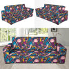 Mermaid Pattern Print Design 08 Sofa Slipcover