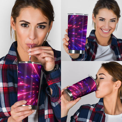 Celestial Purple Blue Neon Speed Light Tumbler