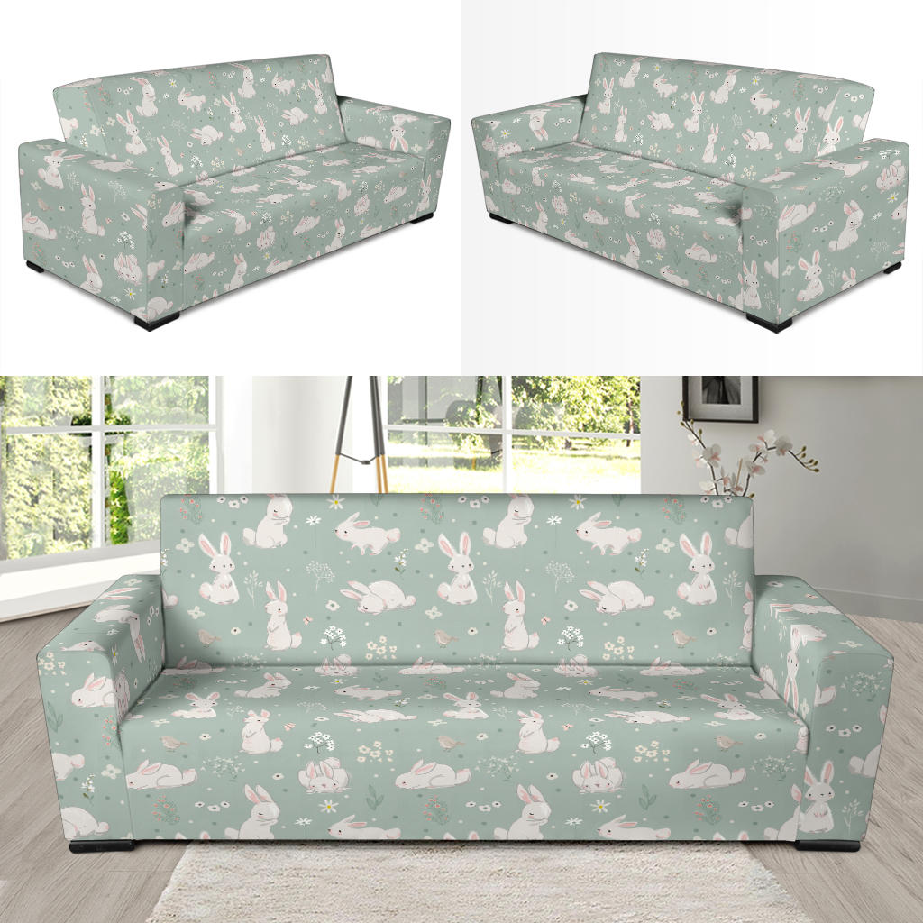 Bunny Pattern Print Design 03 Sofa Slipcover