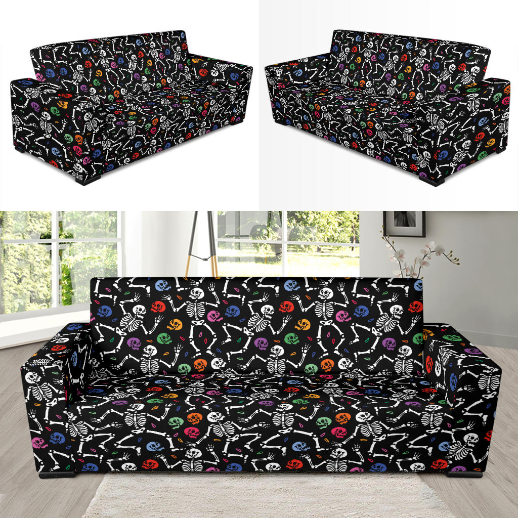 Skeleton Print Design LKS307 Sofa Slipcover