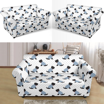 Scottish Terriers Print Design LKS3013 Loveseat Couch Slipcover