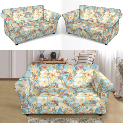 Summer Floral Print Design LKS302 Loveseat Couch Slipcover