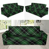 Plaid Green Pattern Print Design A05 Sofa Slipcover