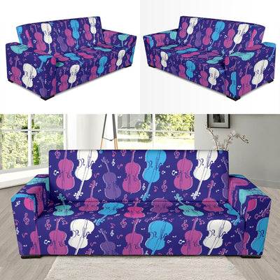 Cello Pattern Print Design 01 Sofa Slipcover