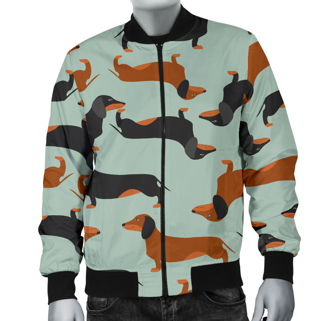 Dachshund Cute Print Pattern Men Bomber Jacket