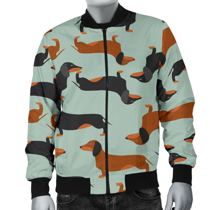 Dachshund Cute Print Pattern Men Bomber Jacket