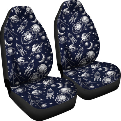 Space Rocket Print Design LKS301 Car Seat Covers