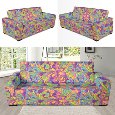 Psychedelic Mushroom Pattern Print Design A05 Sofa Slipcover