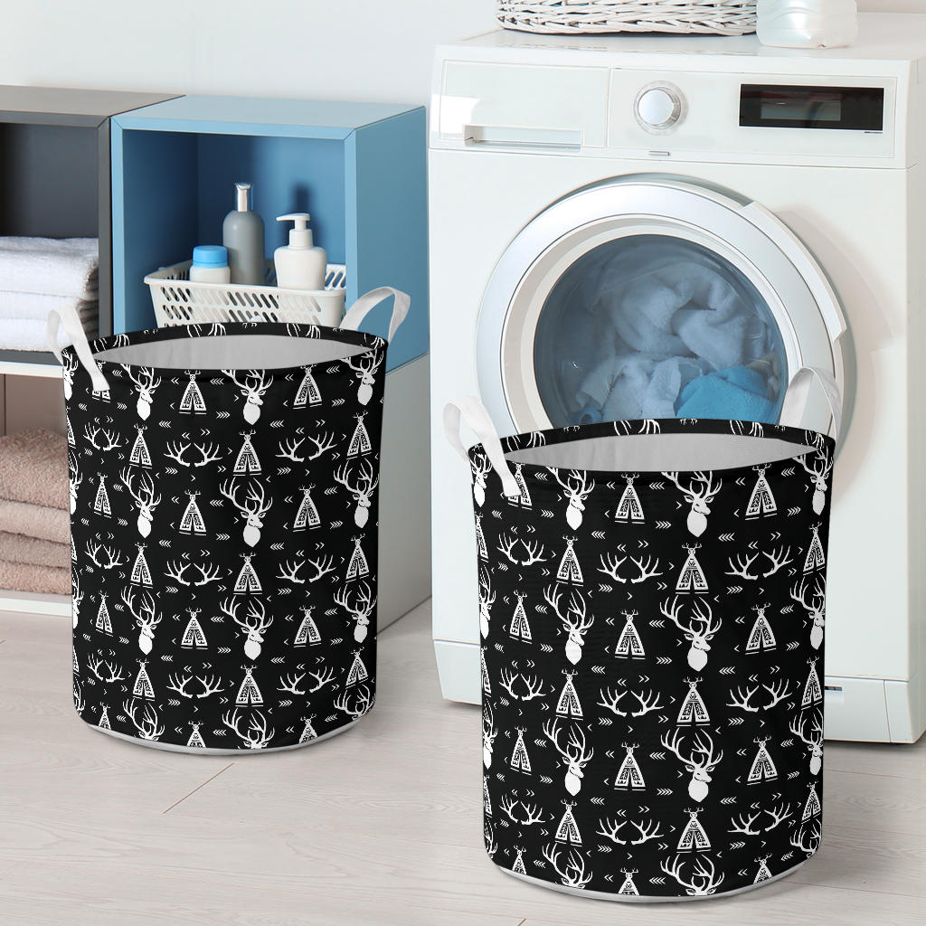 Deer Native Indian Print Pattern Laundry Basket