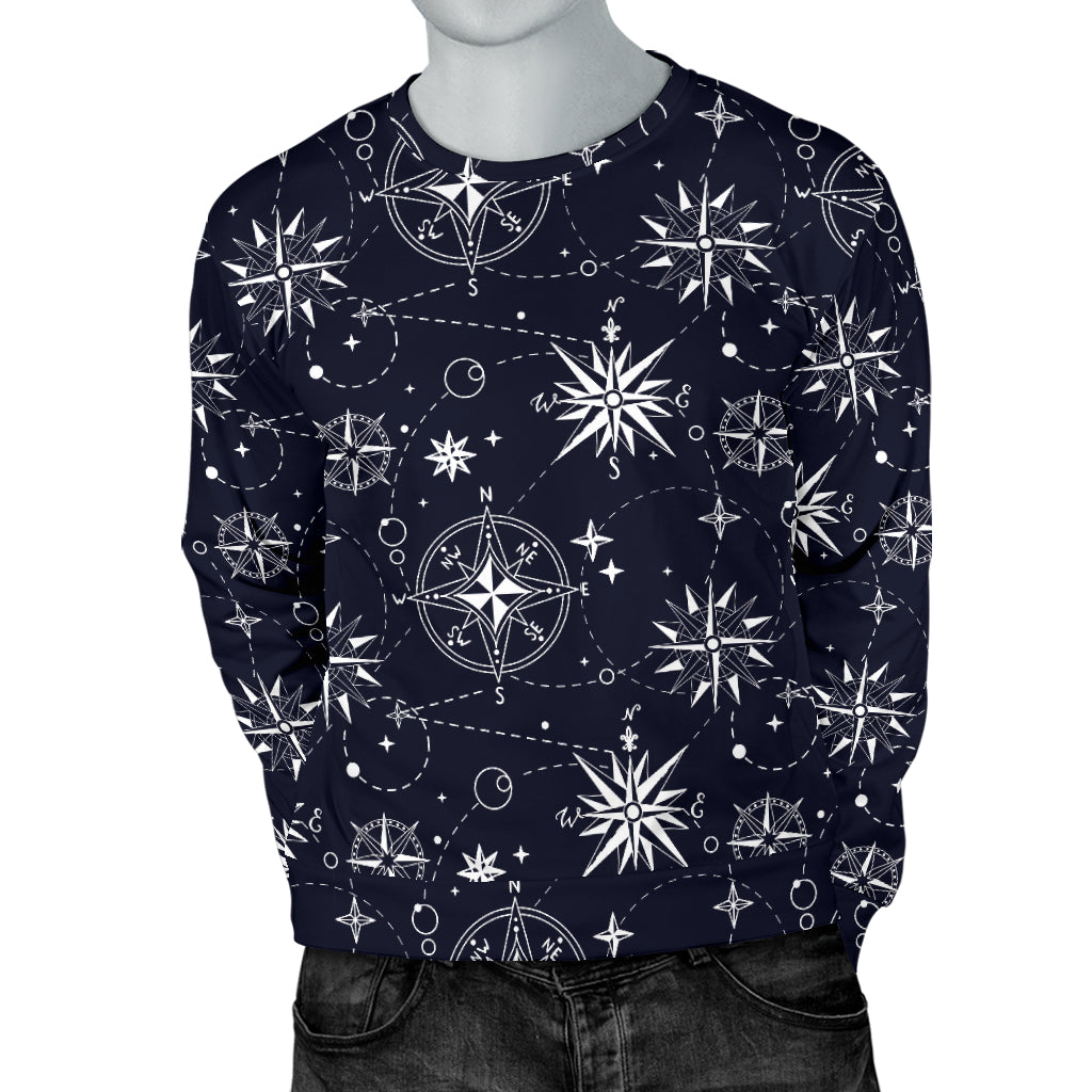 Nautical Sky Design Themed Print Men Long Sleeve Sweatshirt