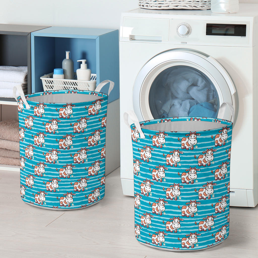Cow Cute Print Pattern Laundry Basket