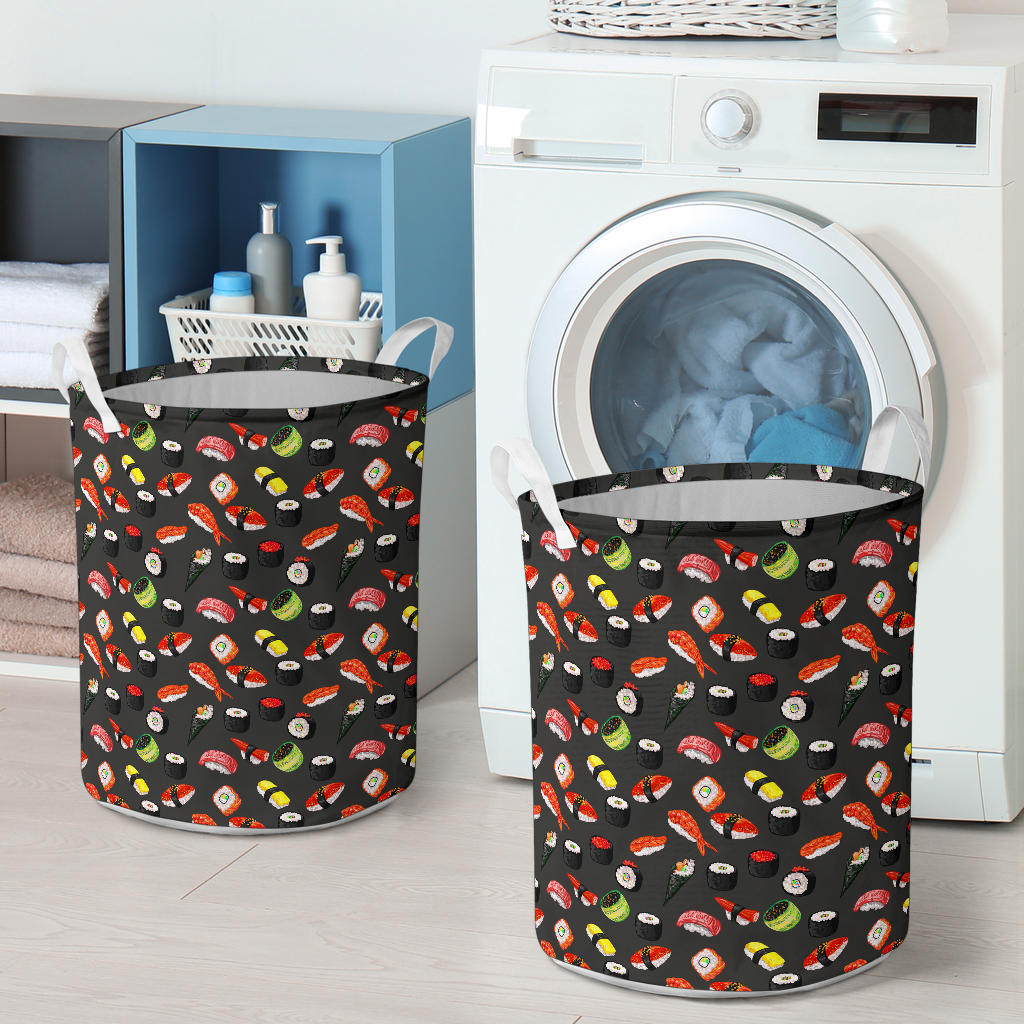 Sushi Design Print Laundry Basket