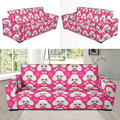 Poodle Pattern Print Design A04 Sofa Slipcover