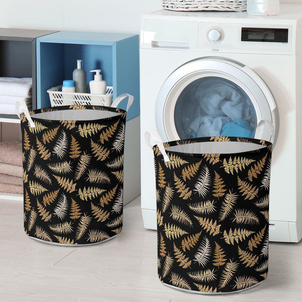 Fern Leave Bright Print Pattern Laundry Basket
