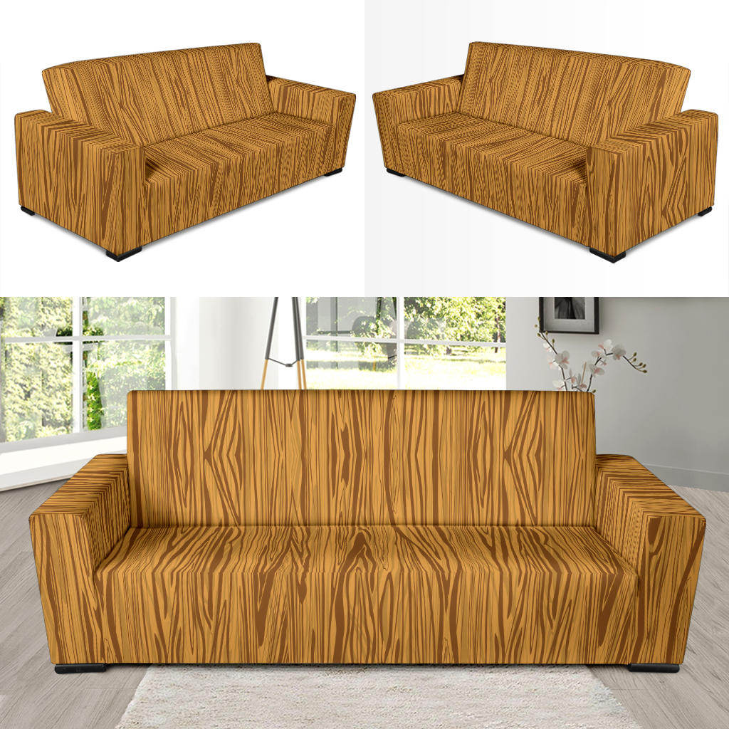 Wood Texture Print Design LKS301 Sofa Slipcover