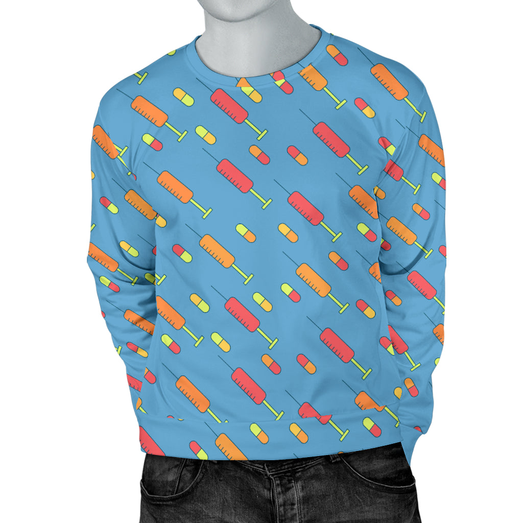 Phlebotomist Medical Pattern Men Long Sleeve Sweatshirt
