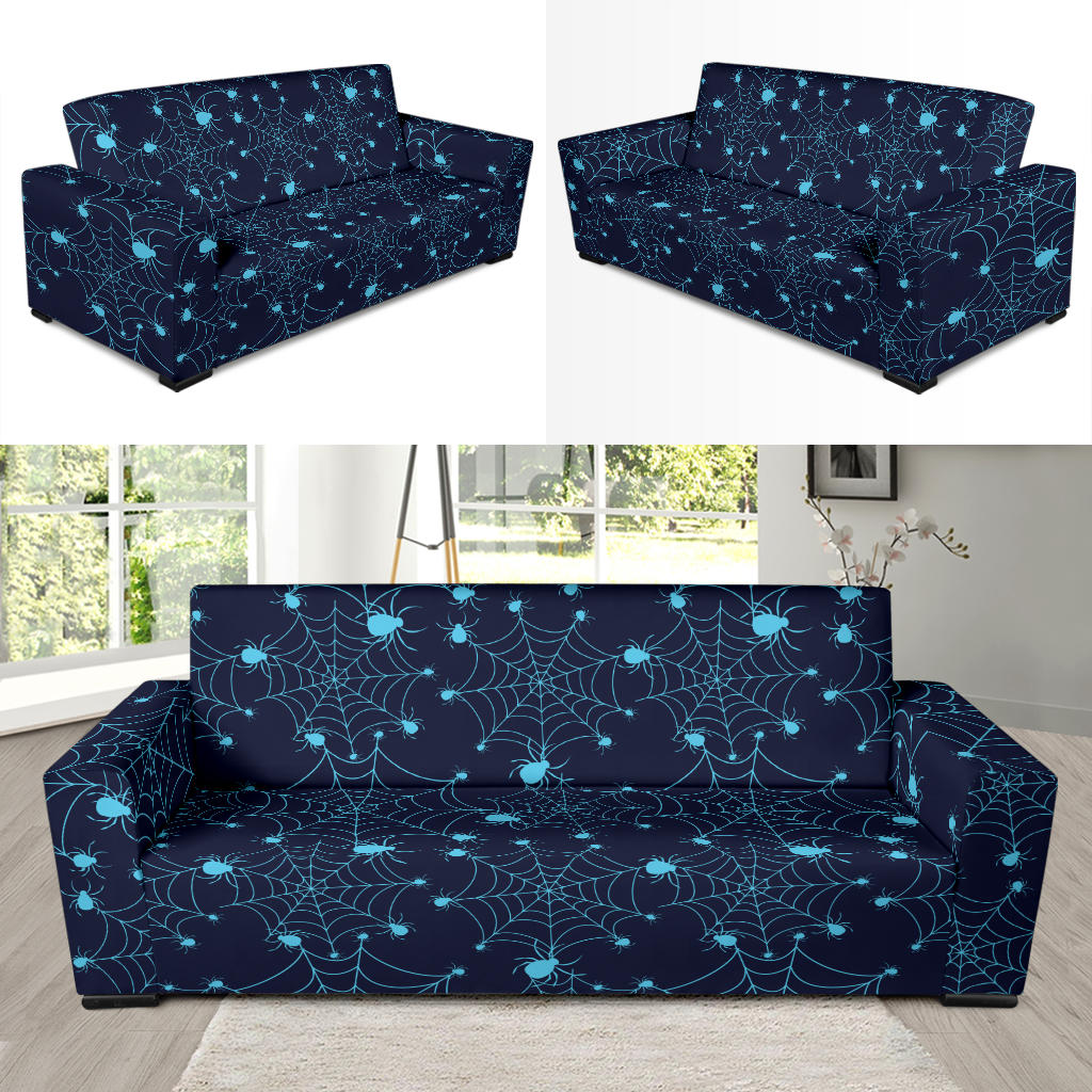 Spider Web Blue Print Design LKS304 Sofa Slipcover
