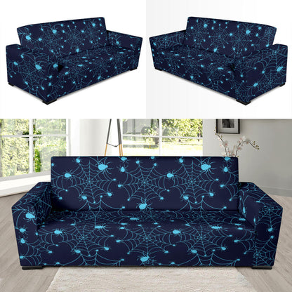 Spider Web Blue Print Design LKS304 Sofa Slipcover