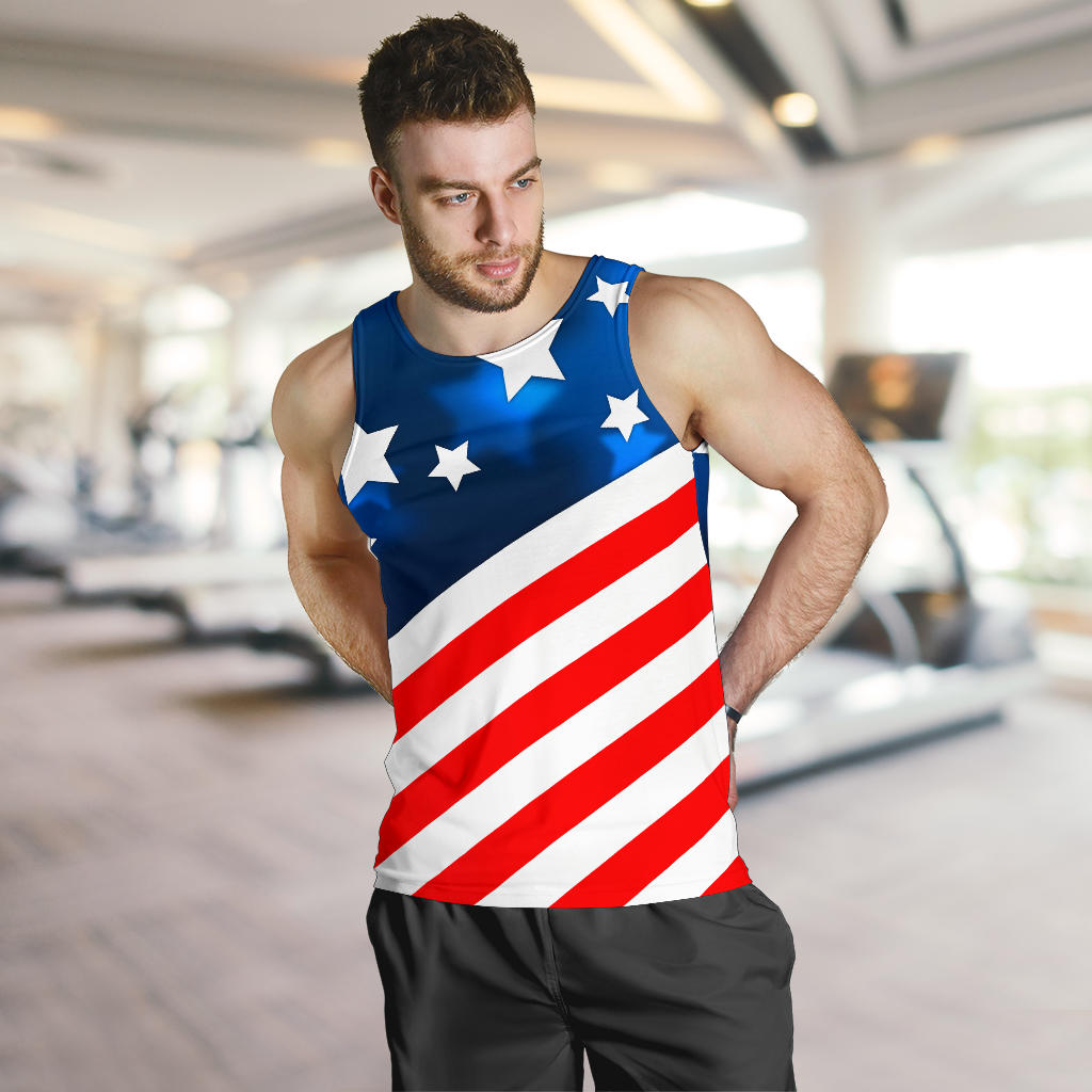 American flag Style Men Tank Top
