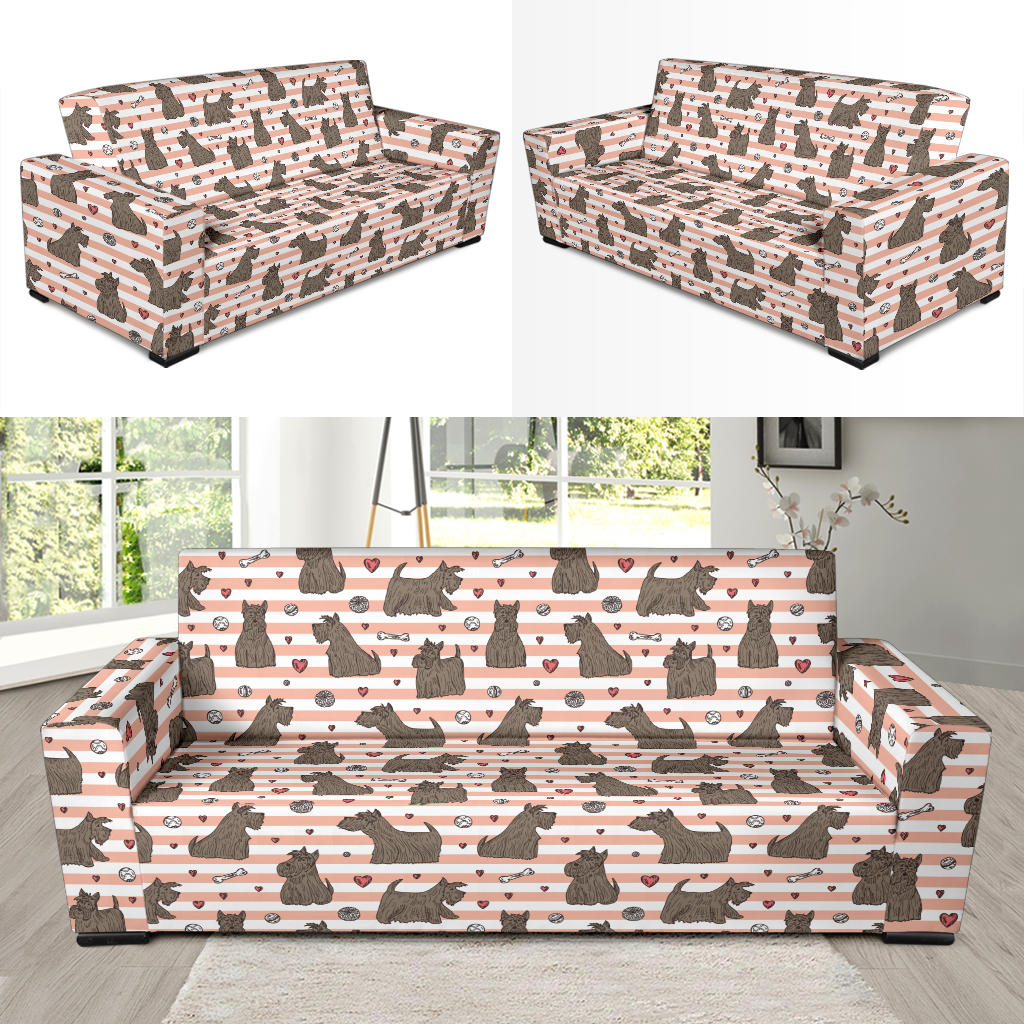 Scottish Terriers Print Design LKS3016 Sofa Slipcover