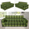 Argyle Green Pattern Print Design 01 Sofa Slipcover