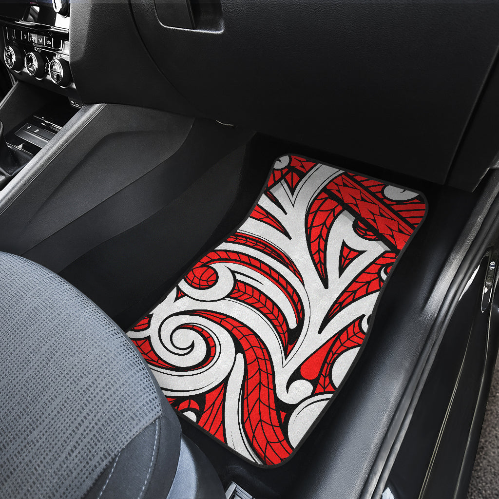 Maori Polynesian Themed Design Print Car Floor Mats Front Back