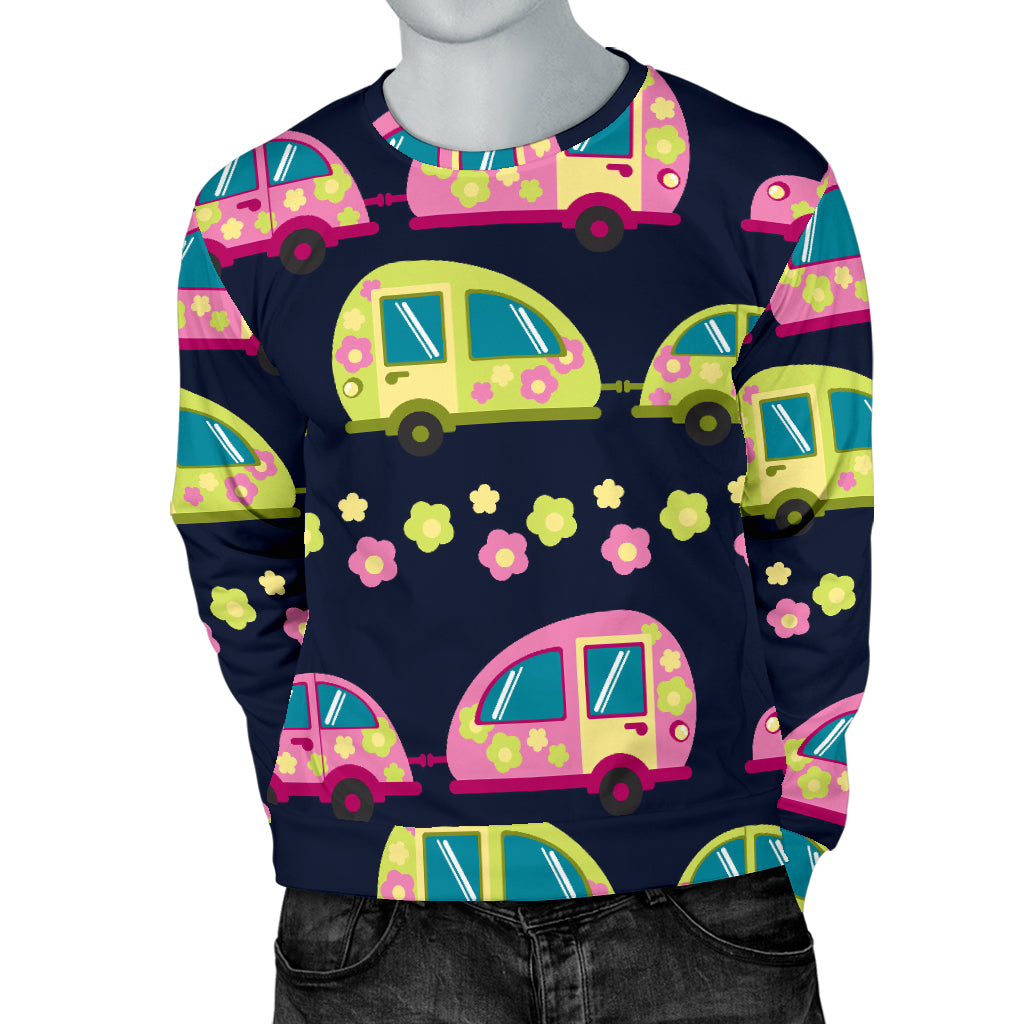 Camper Cute Camping Design No 3 Print Men Long Sleeve Sweatshirt