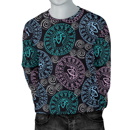 Eye of Horus Ethnic Pattern Men Long Sleeve Sweatshirt