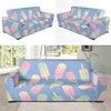 Ice Cream Pattern Print Design 05 Sofa Slipcover