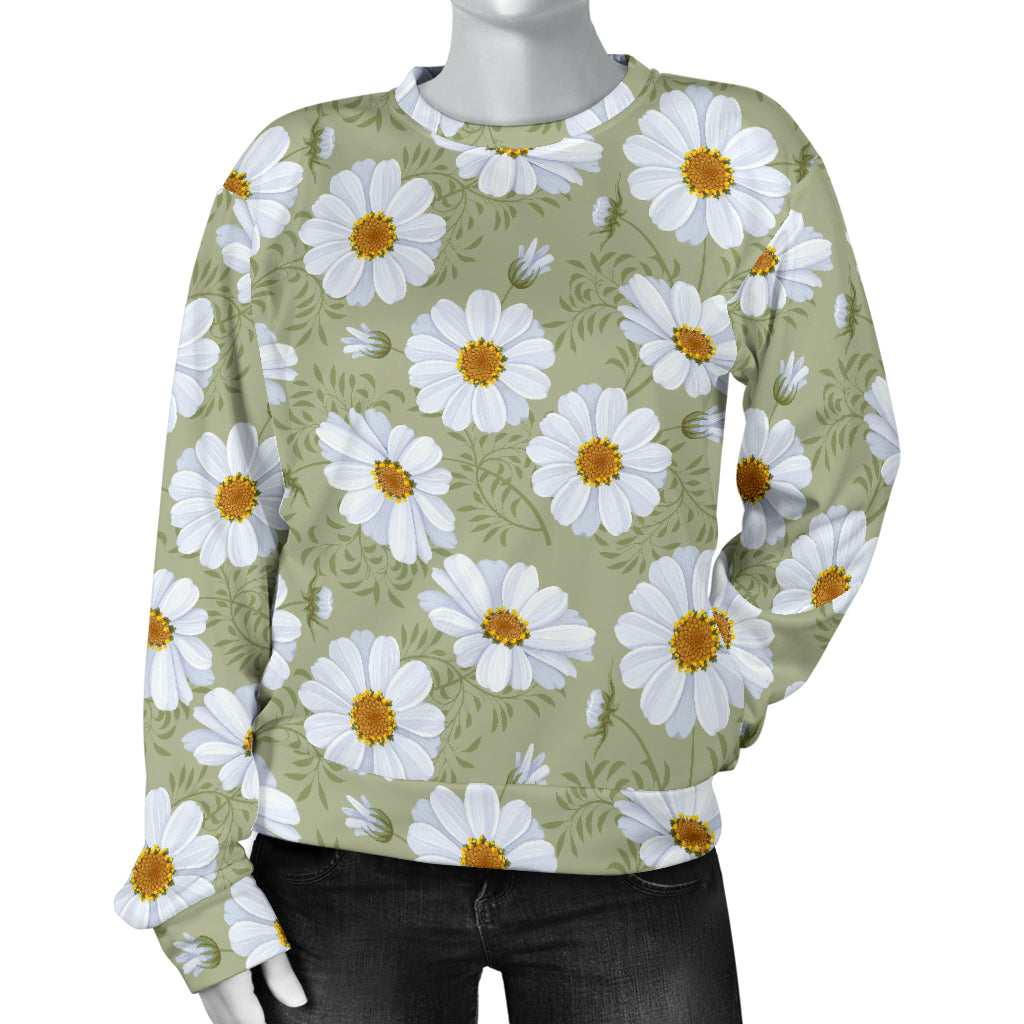 Daisy Yellow Print Pattern/womenlongsleeve.jpg Women Long Sleeve Sweatshirt
