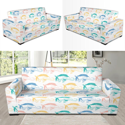 Armadillo Pattern Print Design 05 Sofa Slipcover