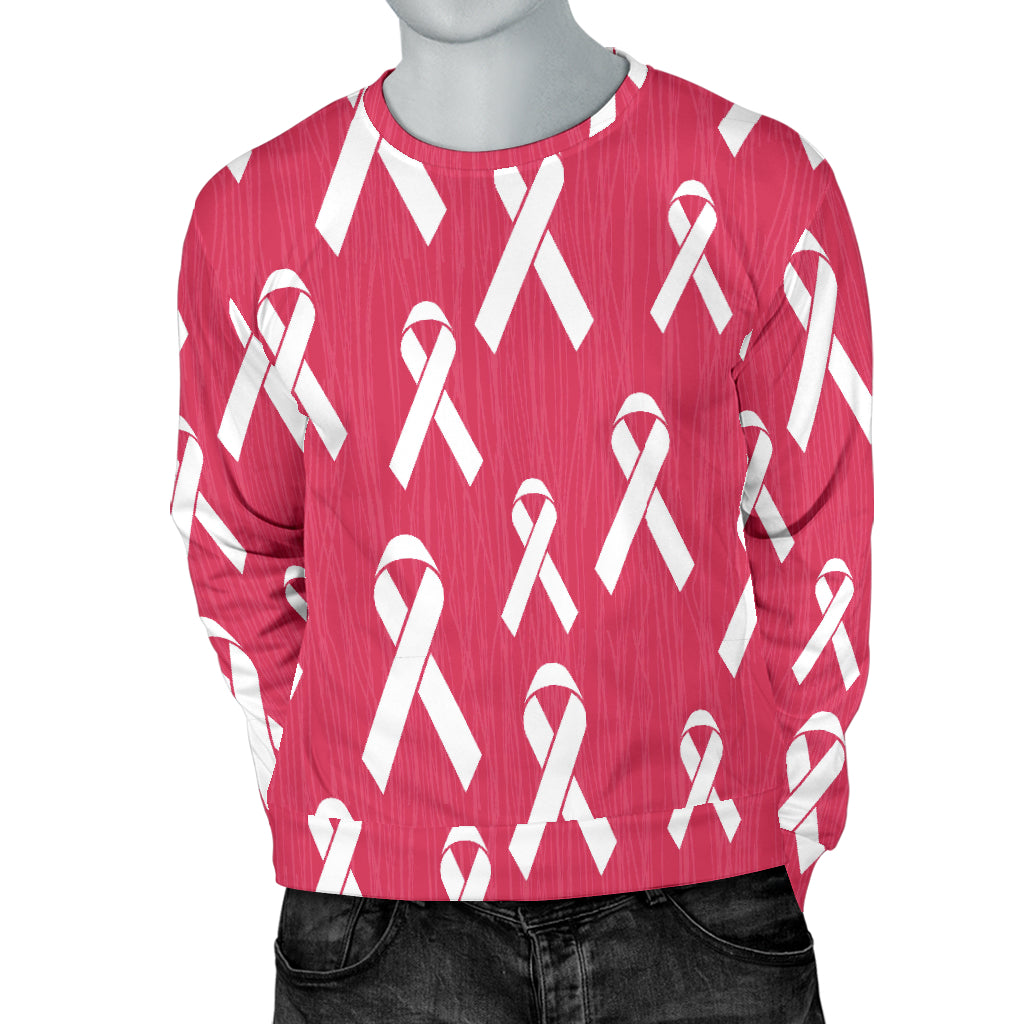 Breast Cancer Awareness Symbol Men Long Sleeve Sweatshirt