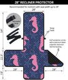 SeaHorse Pink Pattern Print Design 02 Recliner Cover Protector