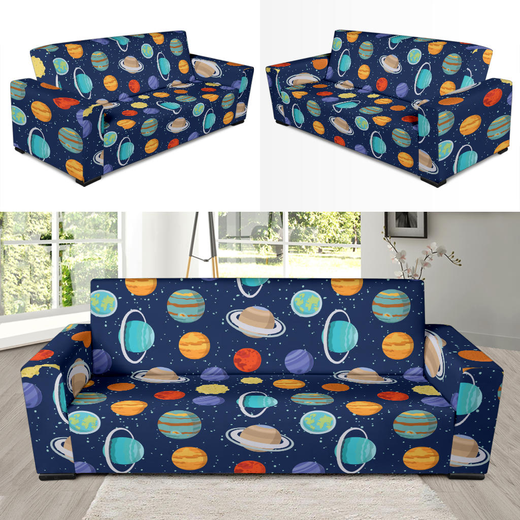 Planet With Star Print Design LKS303 Sofa Slipcover