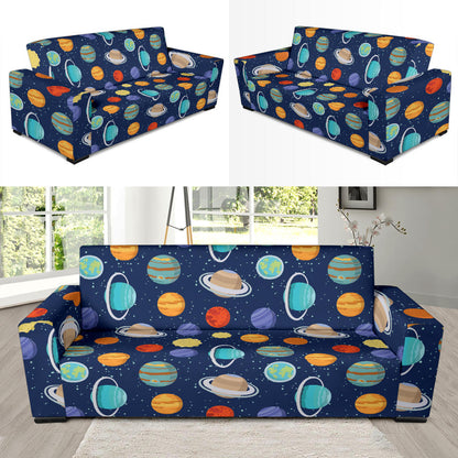 Planet With Star Print Design LKS303 Sofa Slipcover