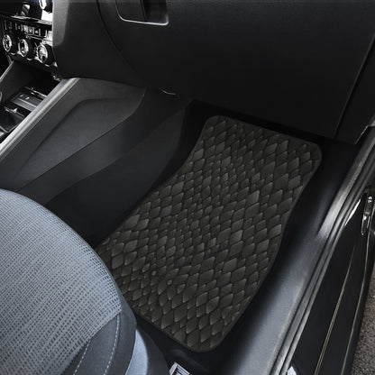 Snake Skin Black Print Car Floor Mats Front Back
