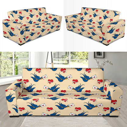 Swallow Bird Pattern Print Design 05 Sofa Slipcover