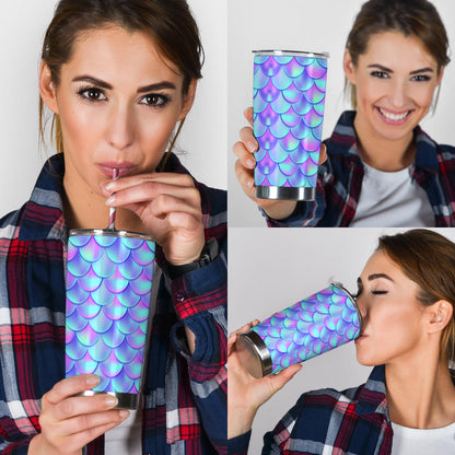 Mermaid Tail Design Print Pattern Tumbler