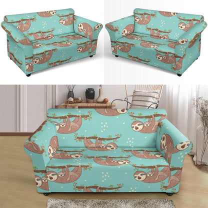 Sloth Print Design LKS302 Loveseat Couch Slipcover