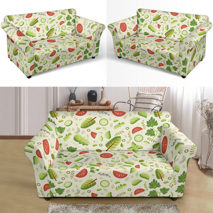 Salad Vegetable Print Design LKS302 Loveseat Couch Slipcover