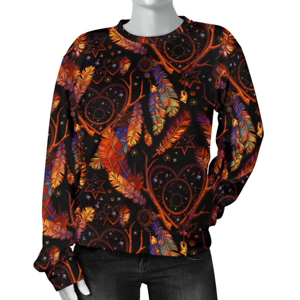 Dream Catcher Native American Design Women Long Sleeve Sweatshirt