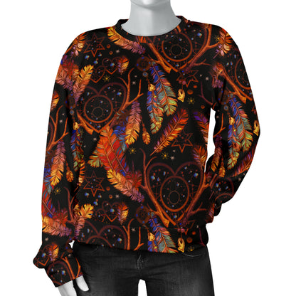 Dream Catcher Native American Design Women Long Sleeve Sweatshirt