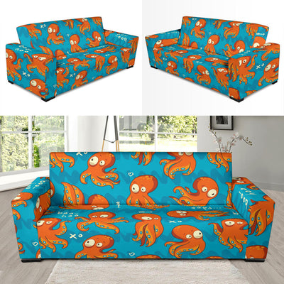 Octopus Pattern Print Design A02 Sofa Slipcover