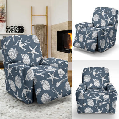 Seashell Print Design LKS306 Recliner Slipcover