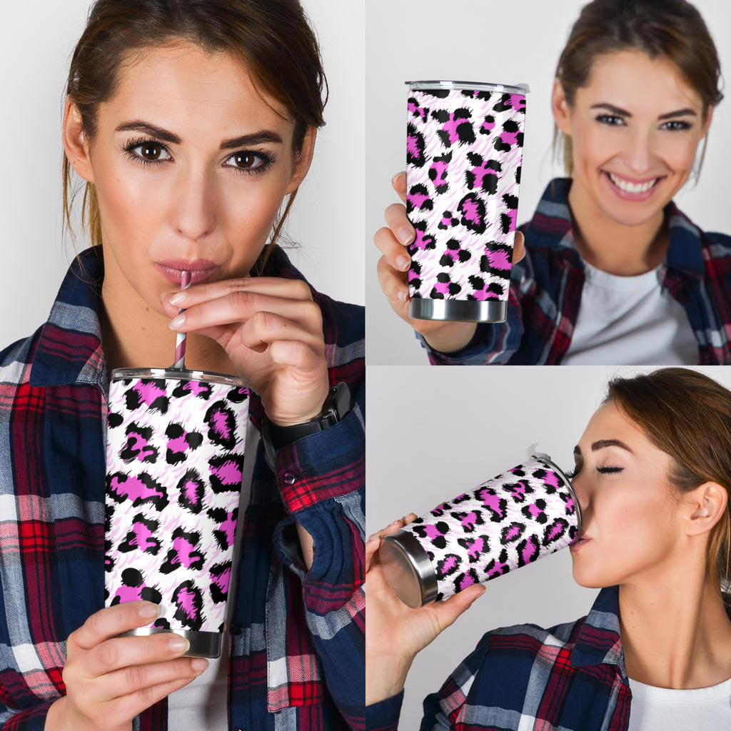 Leopard Pink Skin Print Tumbler