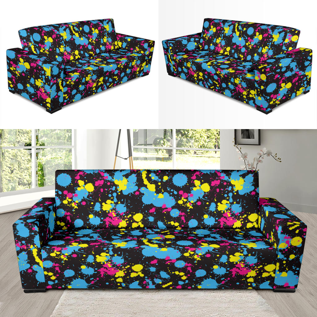 Splatter Colorful Print Design LKS301 Sofa Slipcover